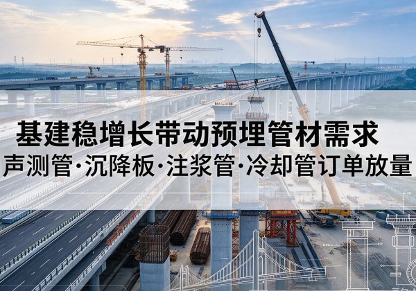 连平基建稳增长带动预埋监测管材需求，声测管、沉降板、注浆管订单持续放量