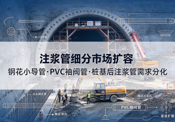 连平注浆管细分市场扩容，隧道钢花小导管、PVC 袖阀管、桩基后注浆管需求分化